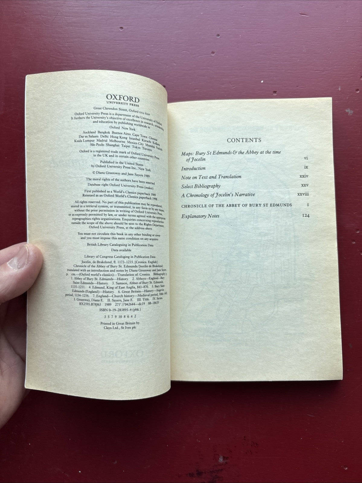 Chronicle of the Abbey of Bury St. Edmunds by Jocelin of Jocelin of Brakelond...