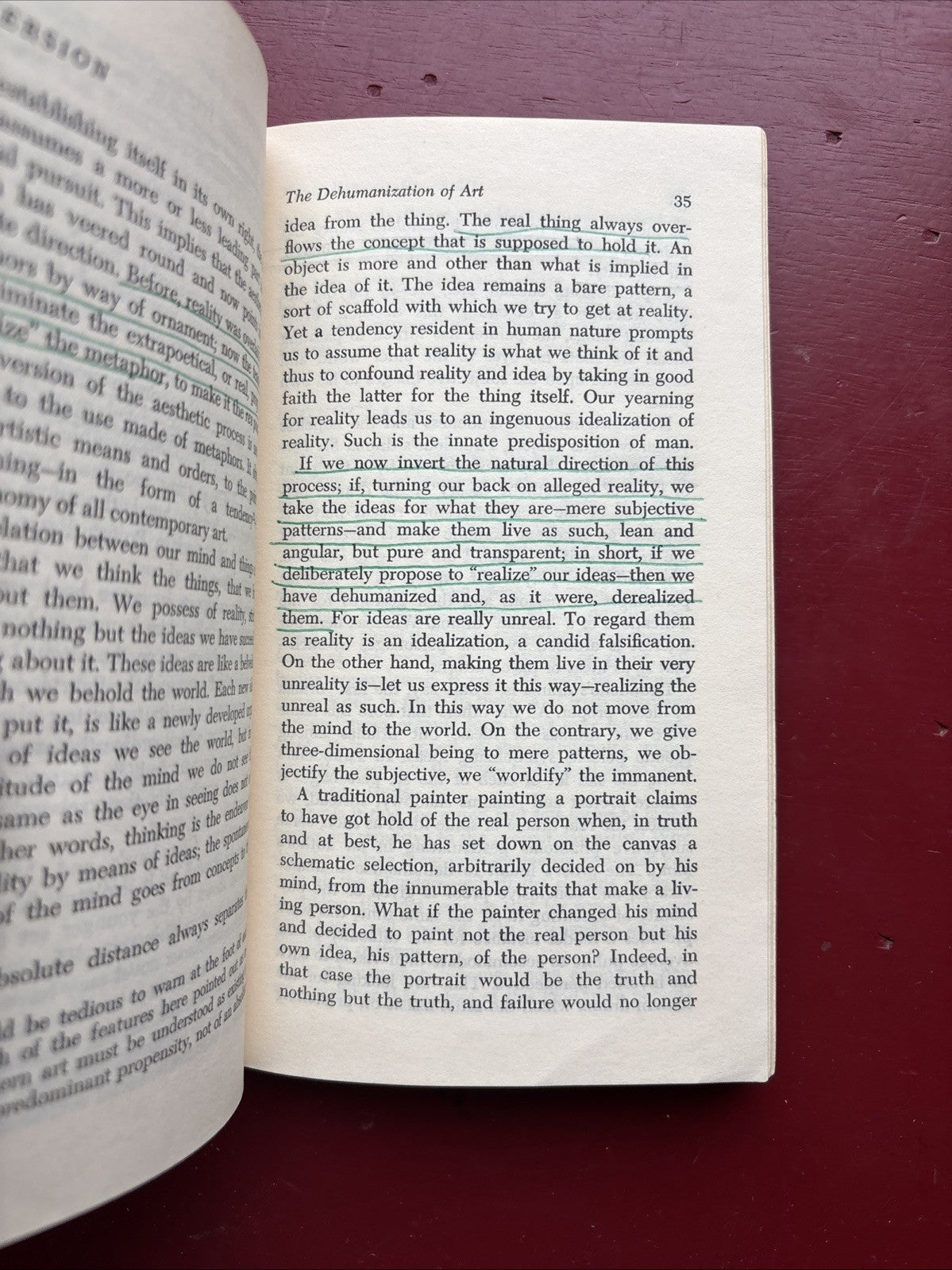 The Dehumanization of Art : on Art and Culture (reduced Annotated - Rare)