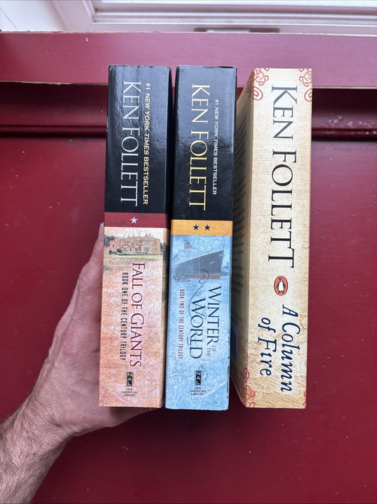 3 by Ken Follett: Fall of Giants, Winter of the World Pillars, Column of Fire