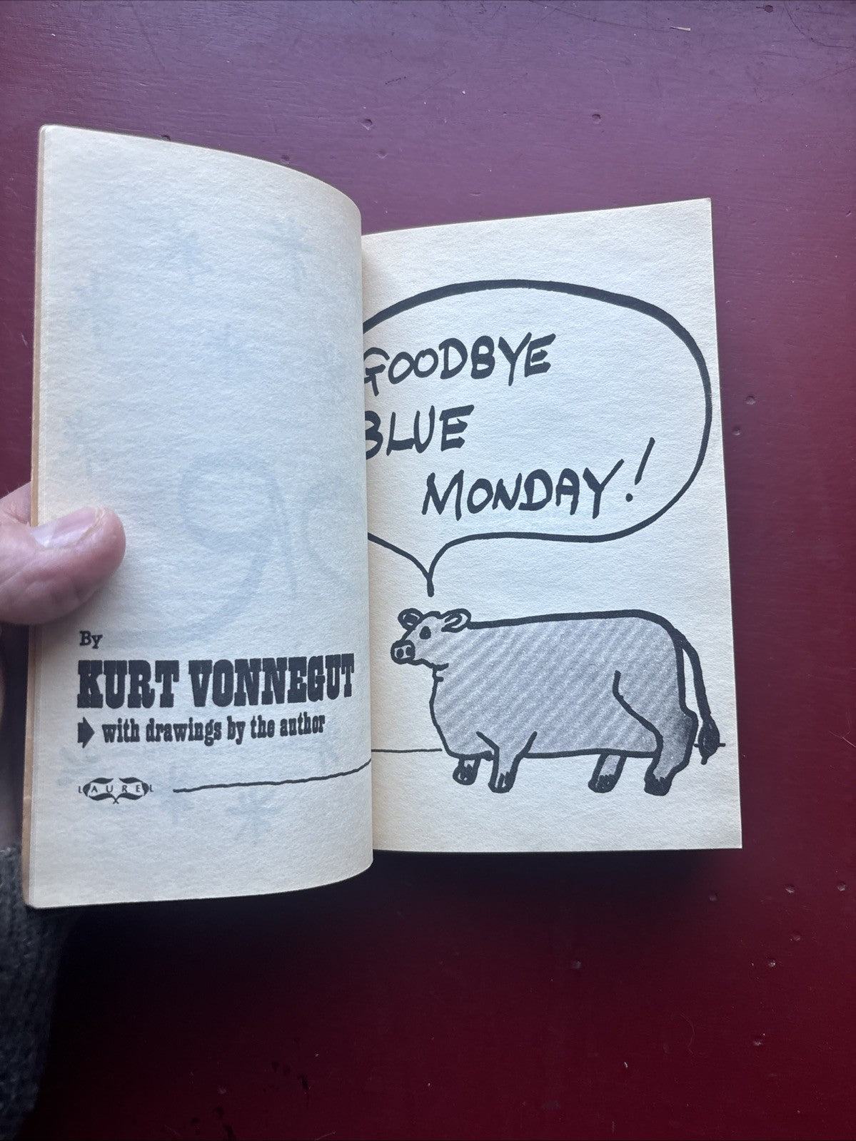 Kurt Vonnegut Breakfast Of Champions Paperback Book Cover Writing
