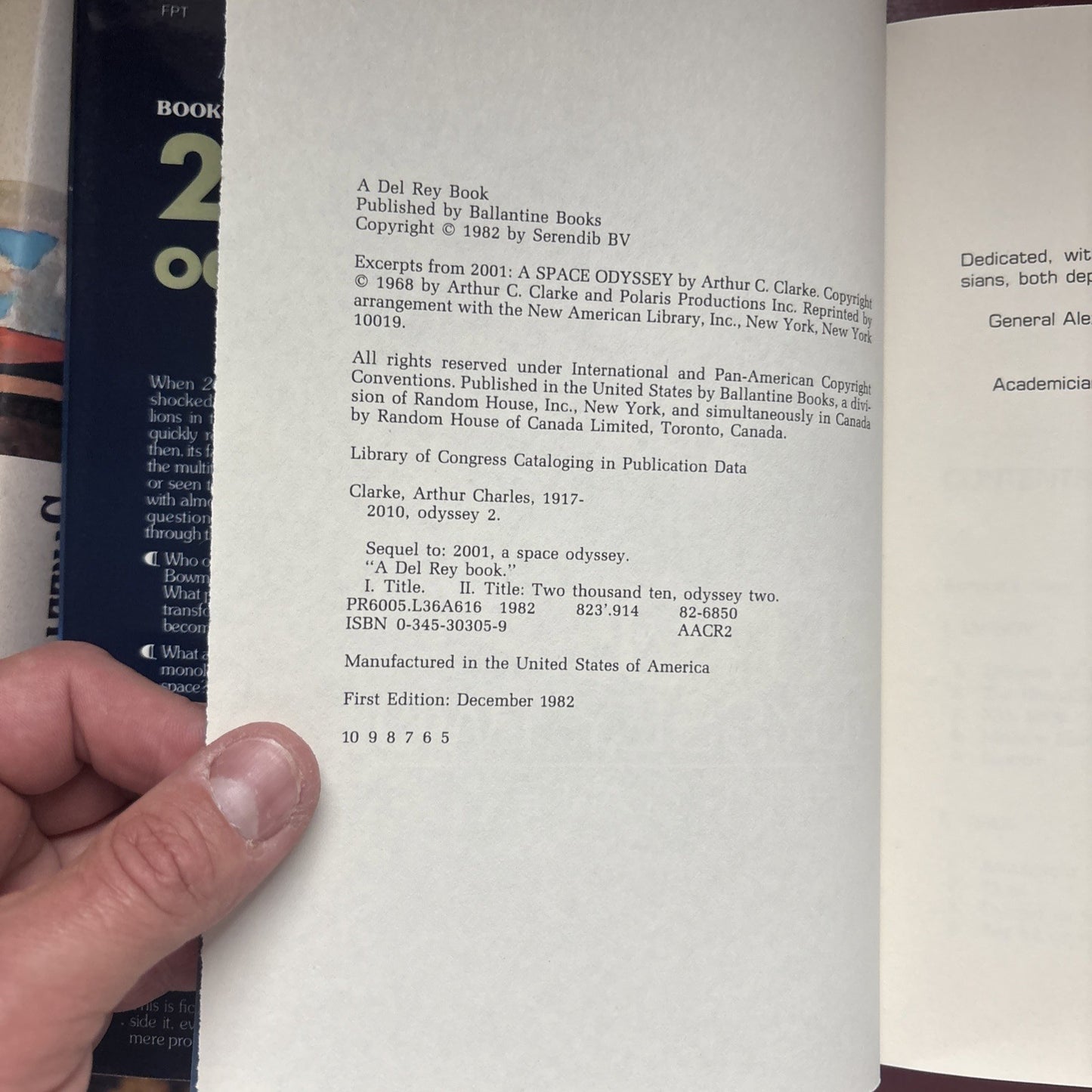 2010 : Odyssey Two by Arthur C. Clarke (1982, 1st Ed. 5th Printing)