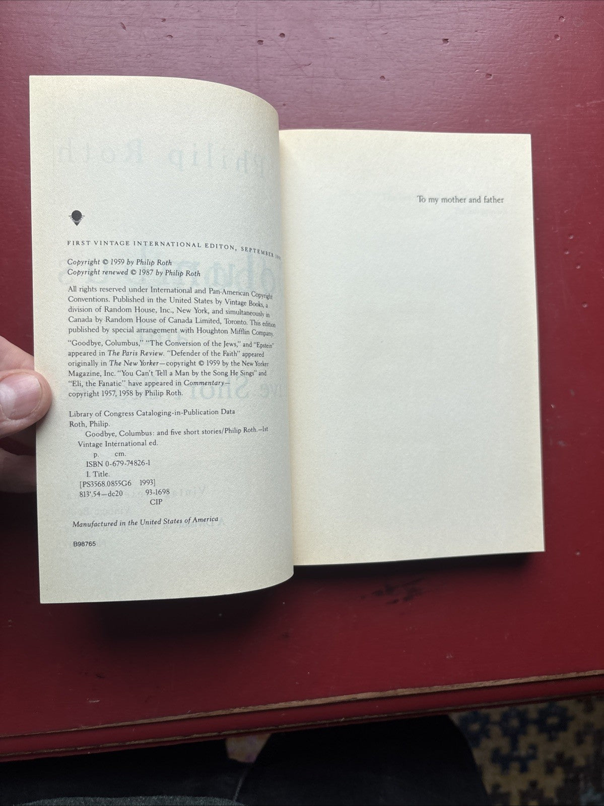Goodbye Columbus by Philip Roth (1994, Trade Paperback)