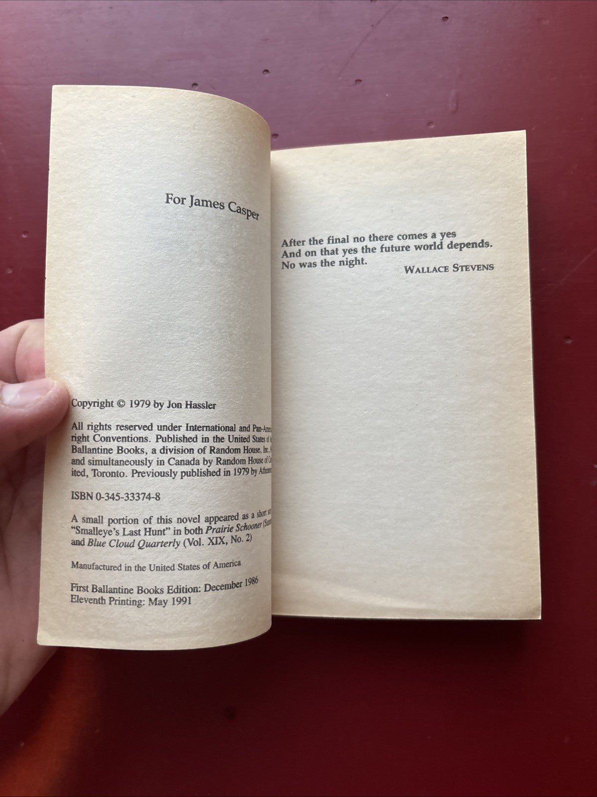 Simon's Night by Jon Hassler (1986, Mass Market)