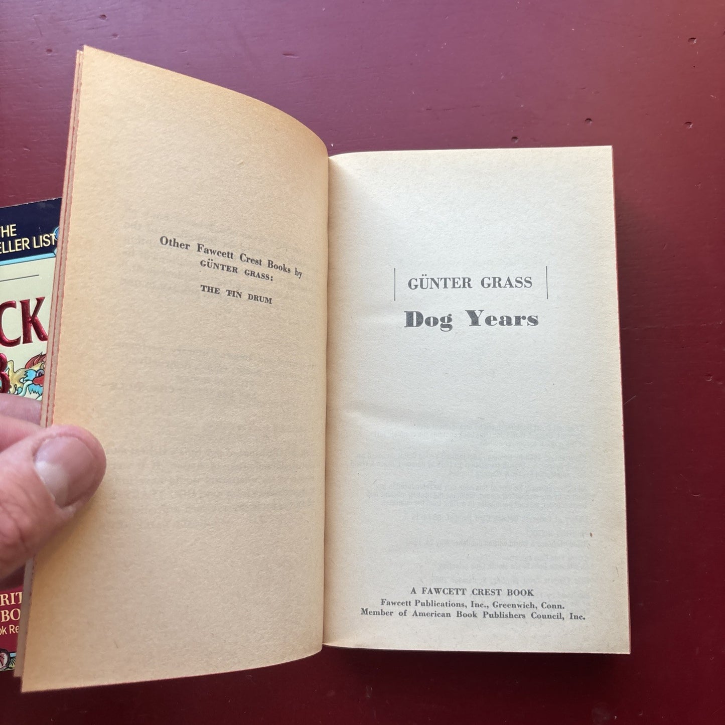 1966 "Dog Years" by Gunter Grass, Paperback Novel 1st Fawcett Crest Printing