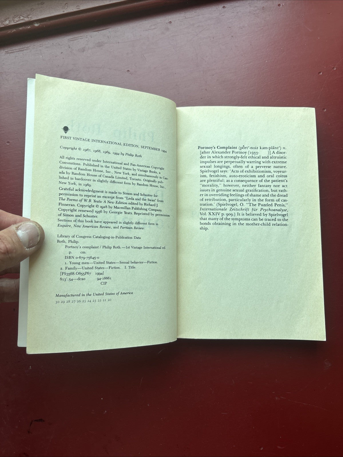 Portnoy's Complaint Philip Roth Vintage TPB Postmodern Jewish American Fiction