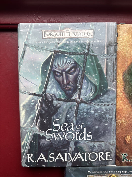 Forgotten Realms 3 Paths of Darkness - Servant Shard Silent Blade Sea Salvatore