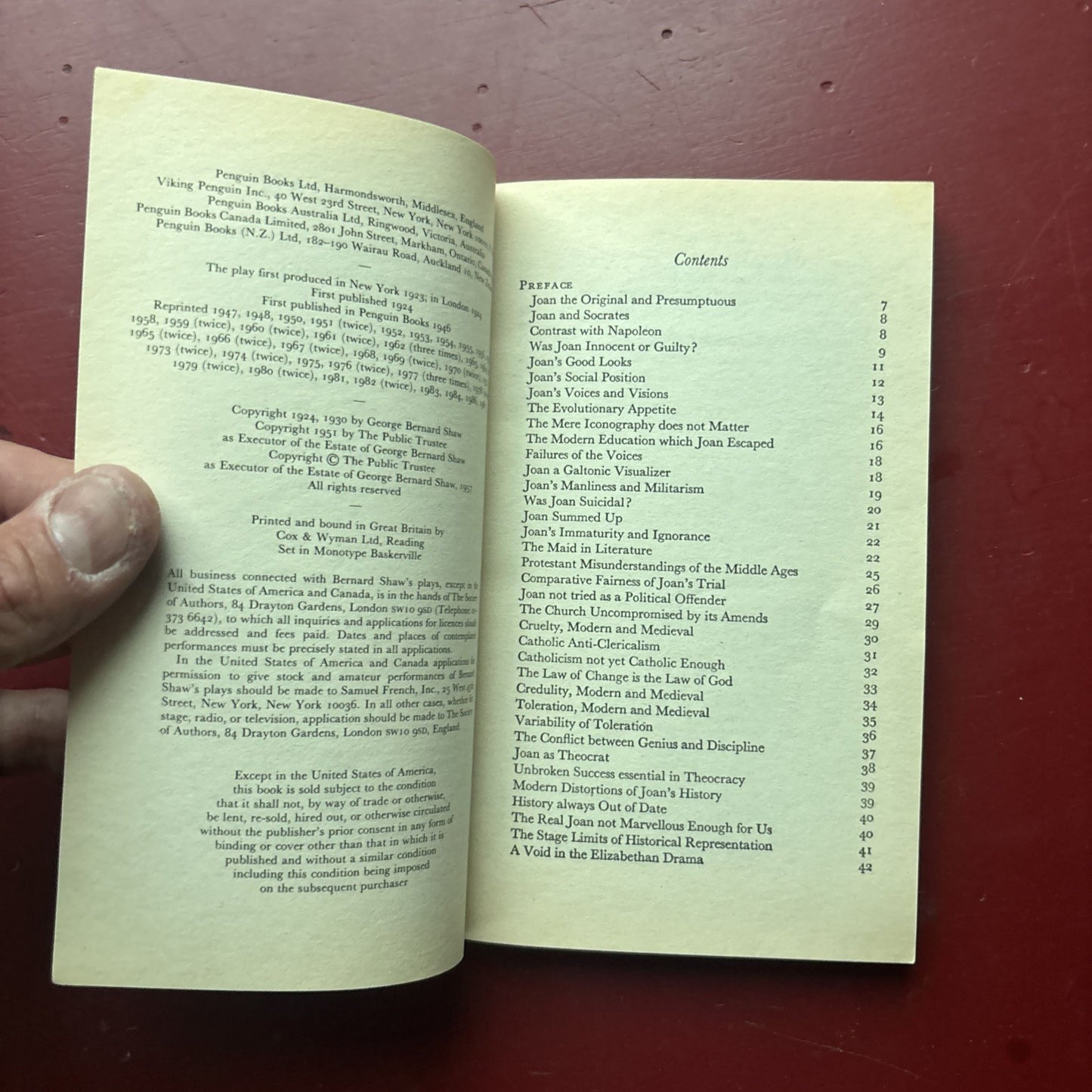 Bernard Shaw: Saint Joan Paperback Vintage Penguin Plays Book 1982