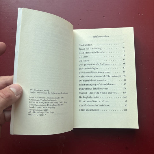 Kindheit in Ostpreussen by Donhoff, Marion von Paperback