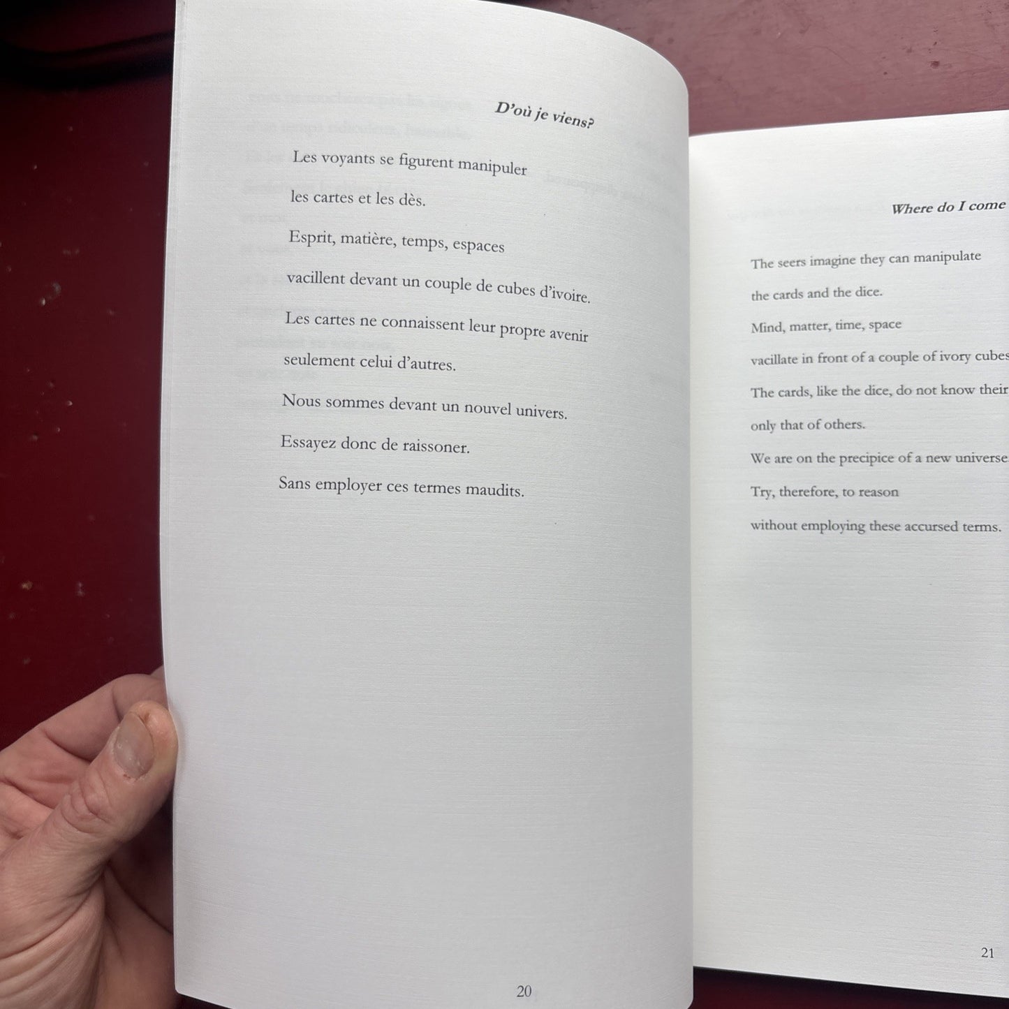 Dix Meditations Quelques Mots D’Antonin Artaud Sawyer-Laucanno ALYSCAMPS PRESS