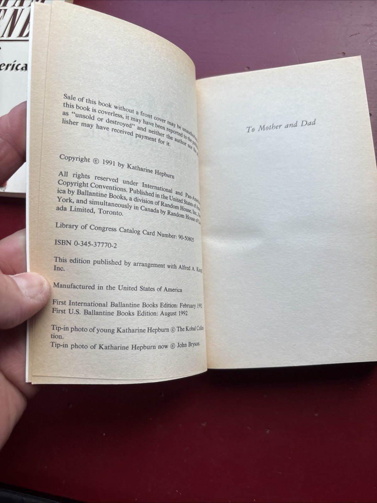 Me, Stories of My Life by Katharine Hepburn (1992, Trade Paperback)