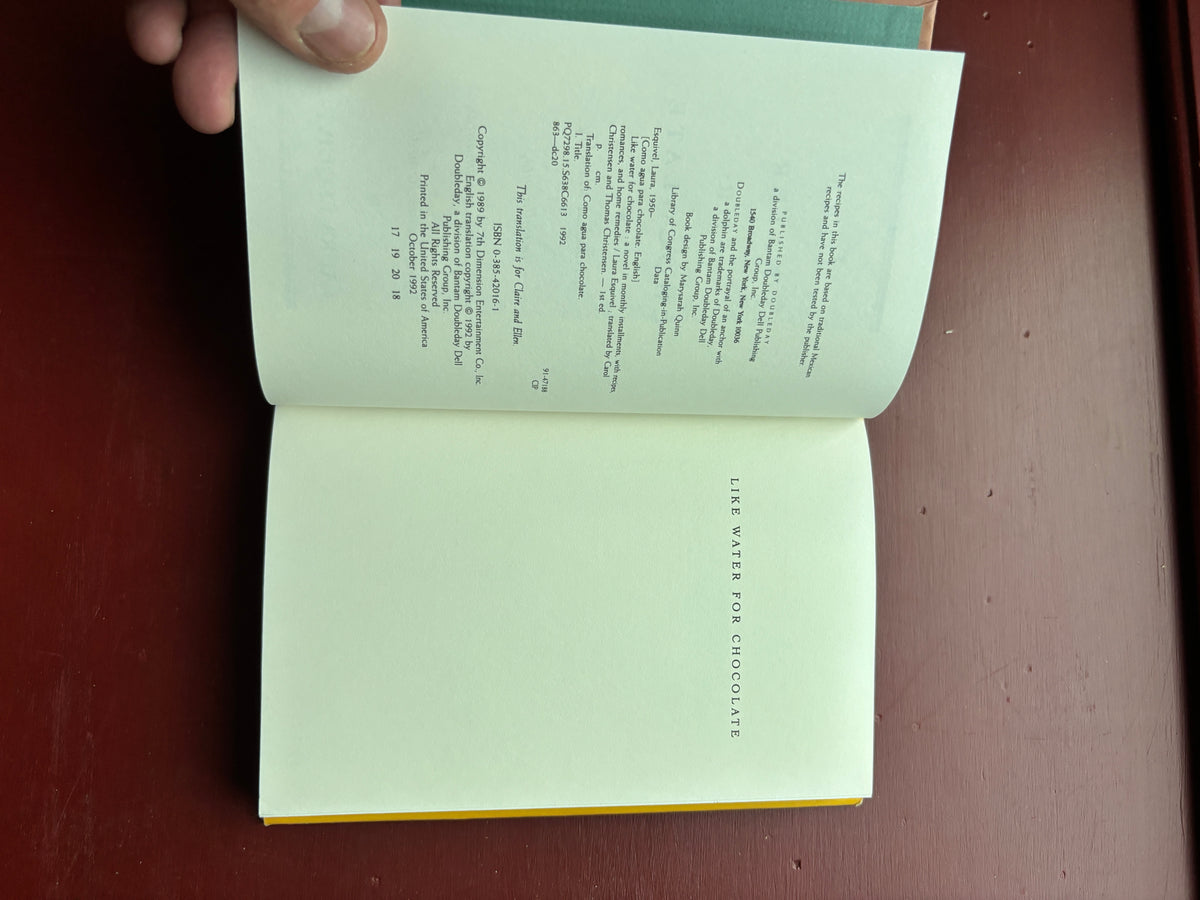 Like Water for Chocolate by Laura Esquirel (1992, Hardcover)