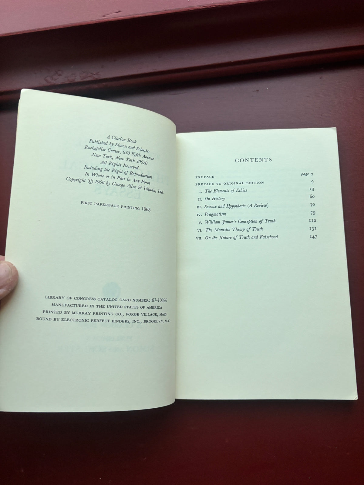 Philosophical Essays by Bertrand Russell (1968, Trade Paperback)