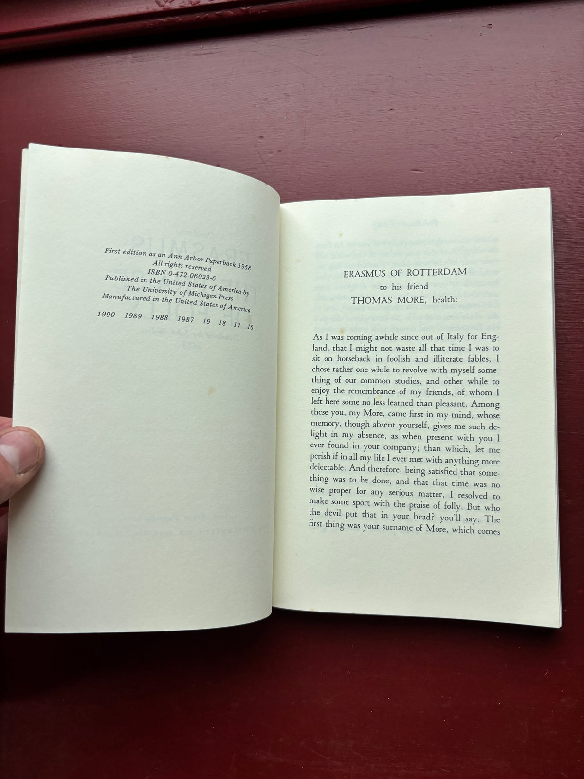 The Praise of Folly by Erasmus (1990, Trade Paperback)