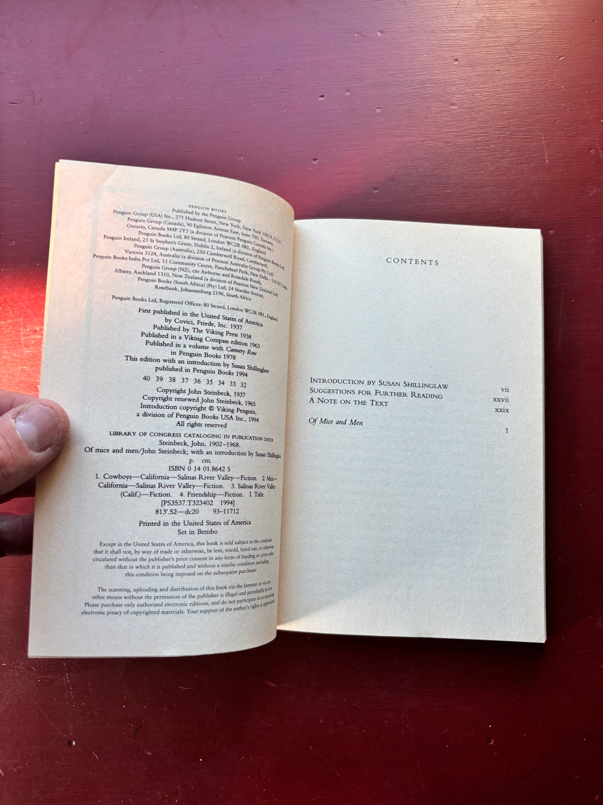 Of Mice and Men by John Steinbeck (1994, Trade Paperback)
