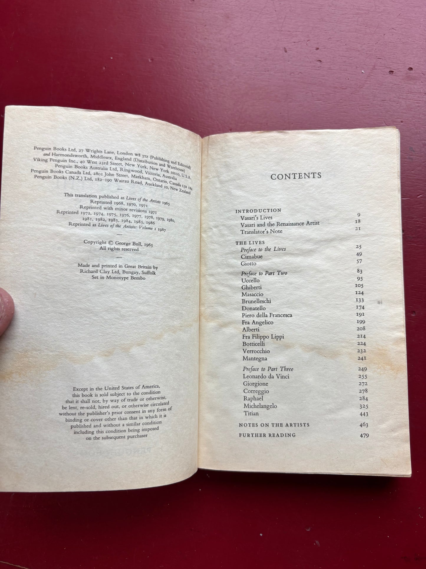 Lives of the Artists Vol. 1 & 2 by Giorgio Vasari (1987, Mass Market)