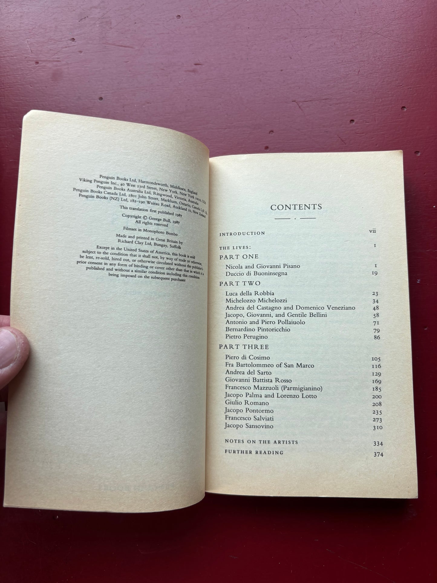 Lives of the Artists Vol. 1 & 2 by Giorgio Vasari (1987, Mass Market)