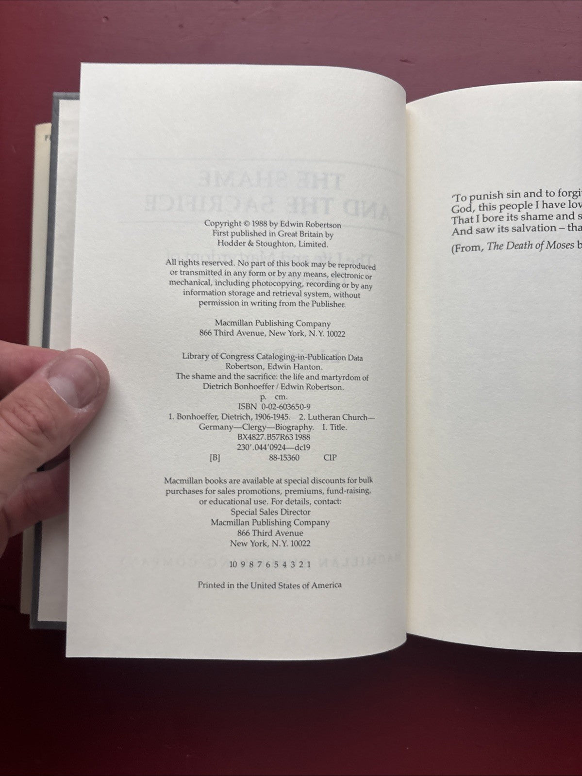 The Shame and the Sacrifice by Edwin Robertson (1988, HC) (1st Ed.)