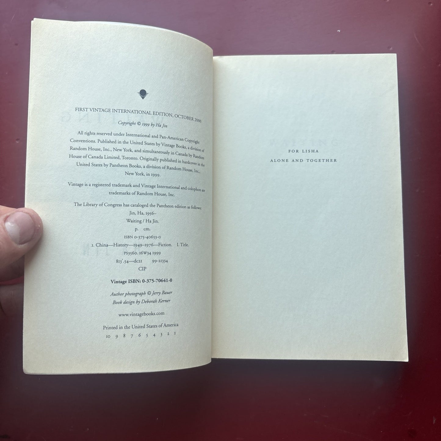 Waiting : A Novel by Ha Jin (2000, Trade Paperback)
