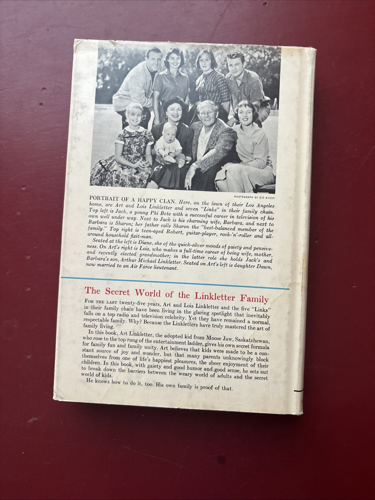 The Secret World of Kids, Hard cover, DJ, 1959, GUC