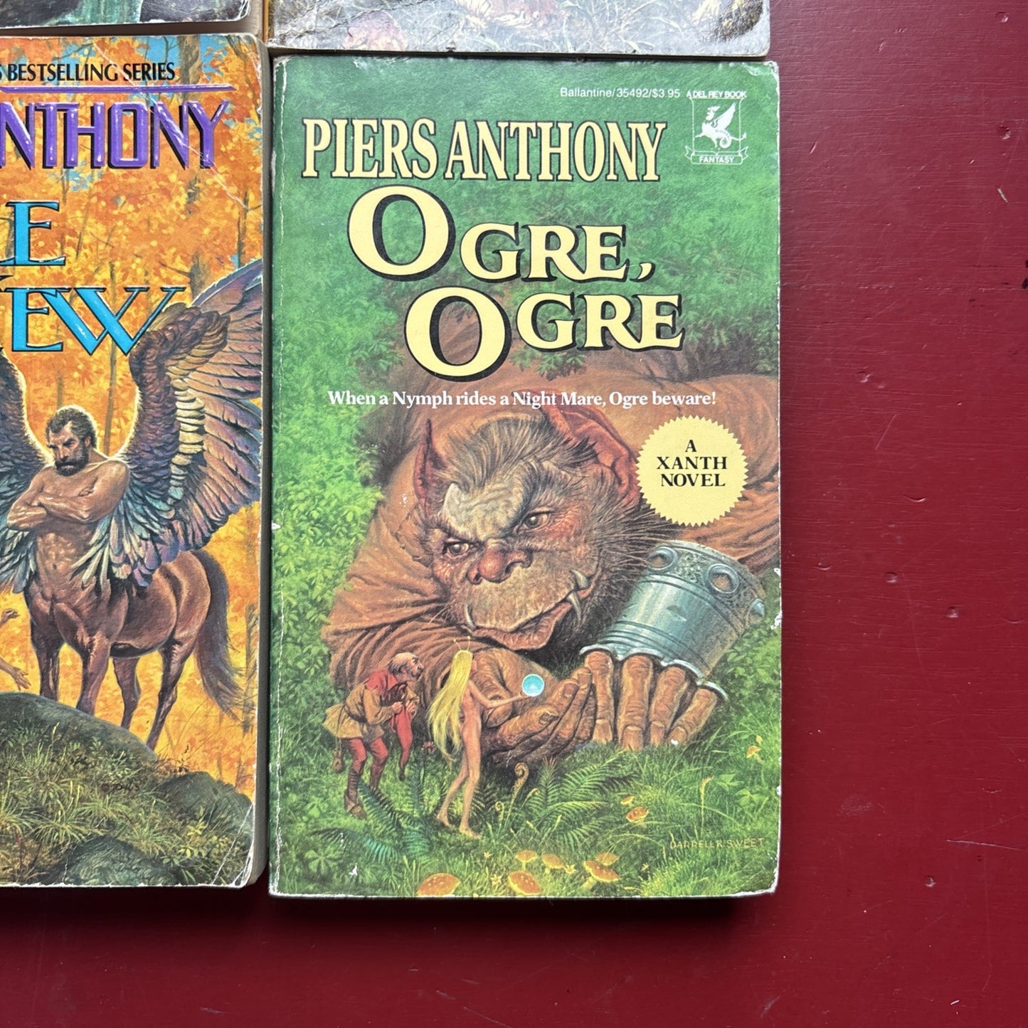 Piers Anthony Lot 4 Xanth Novel Ogre Ogre Golem Crewel Lye Isle Of View