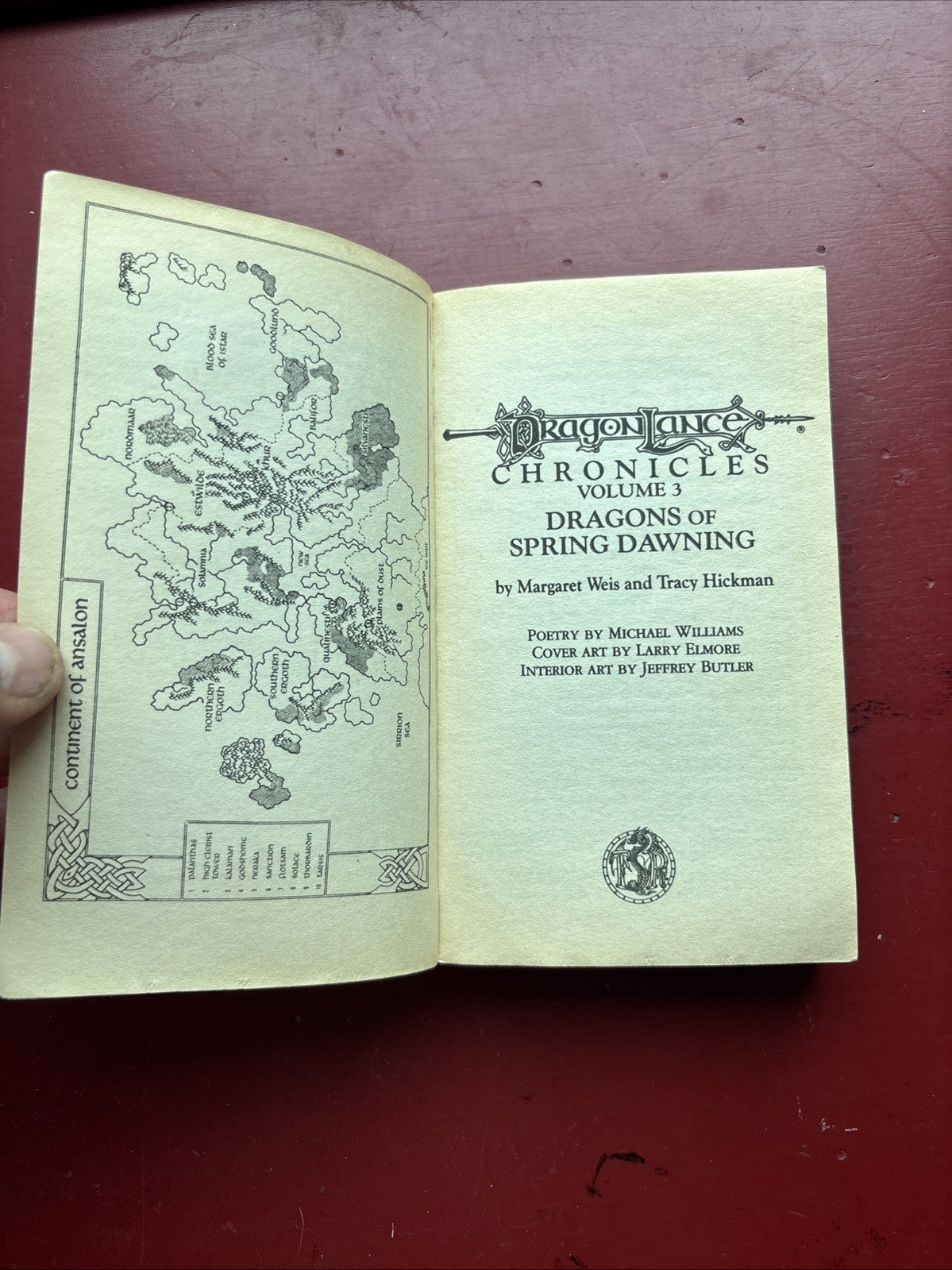 VTG Dragons of Spring Dawning Dragonlance Chronicles Vol 3 Weis Hickman Fantasy