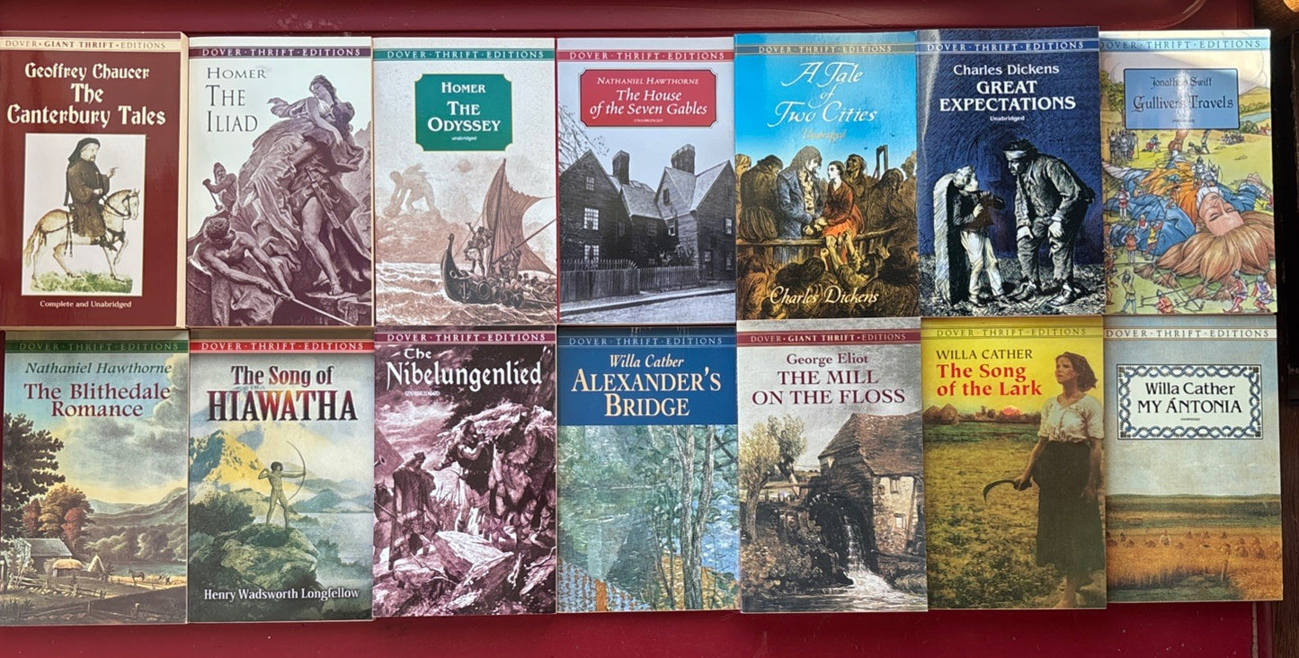 35 Dover Thirft Book Lot: Joyce Chekhov Ibsen Stein Wilde Yeats Stevens Wilde VG