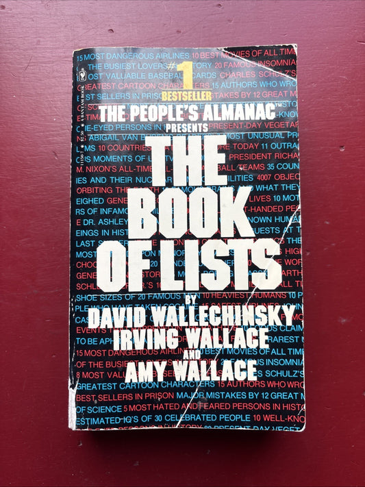 The Book of Lists Peoples Almanac by David Wallechinsky (1978, Mass Market)