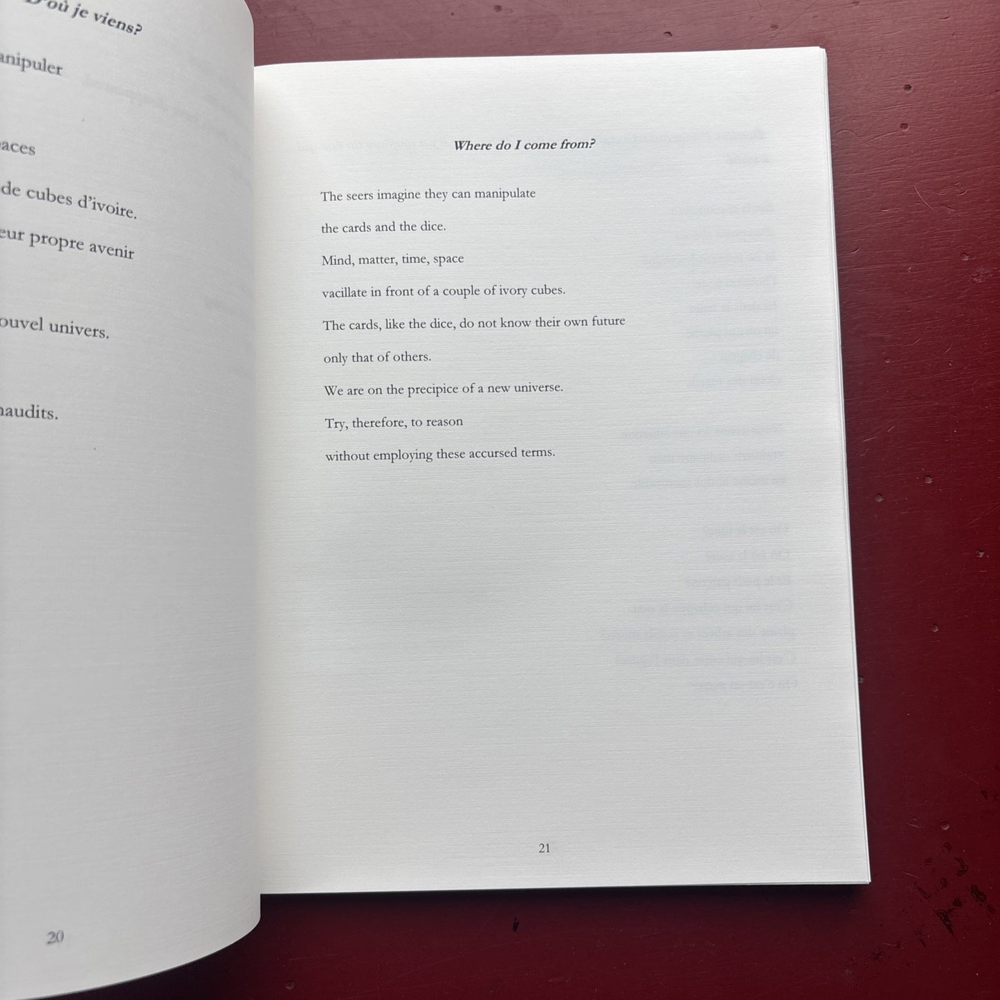 Dix Meditations Quelques Mots D’Antonin Artaud Sawyer-Laucanno ALYSCAMPS PRESS