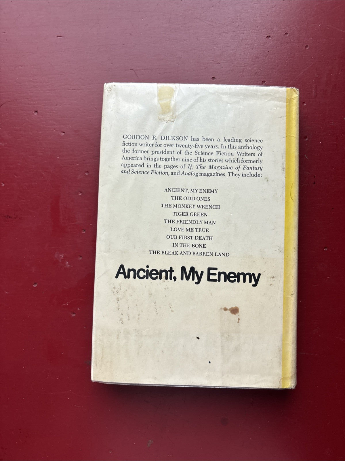 Ancient, My Enemy by Gordon R. Dickson (1974 Hardcover) (1st Ed.)