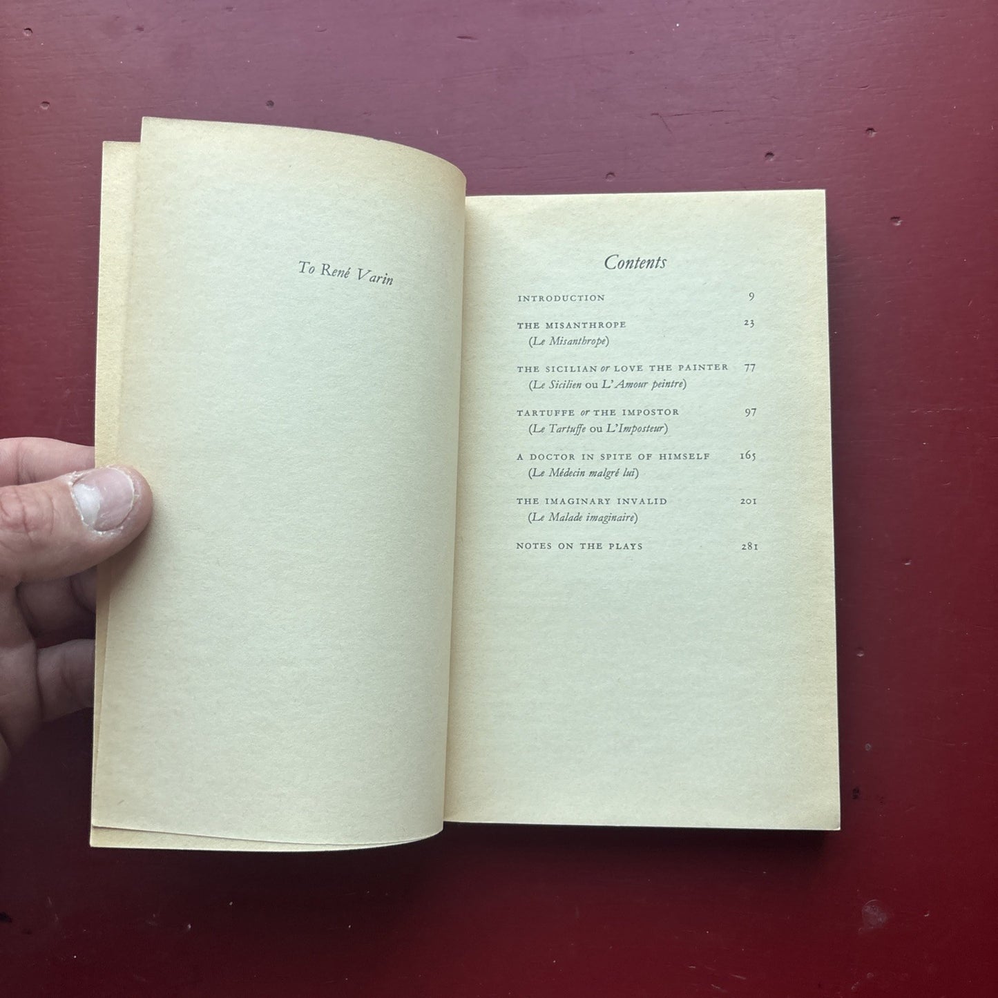 The Misanthrope and Other Plays by Moliere
