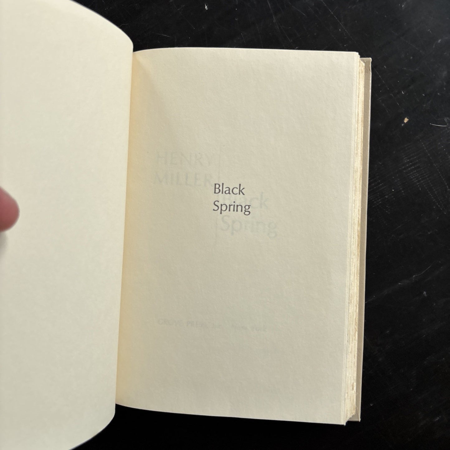 Black Spring by Henry Miller Hardcover Grove Press
