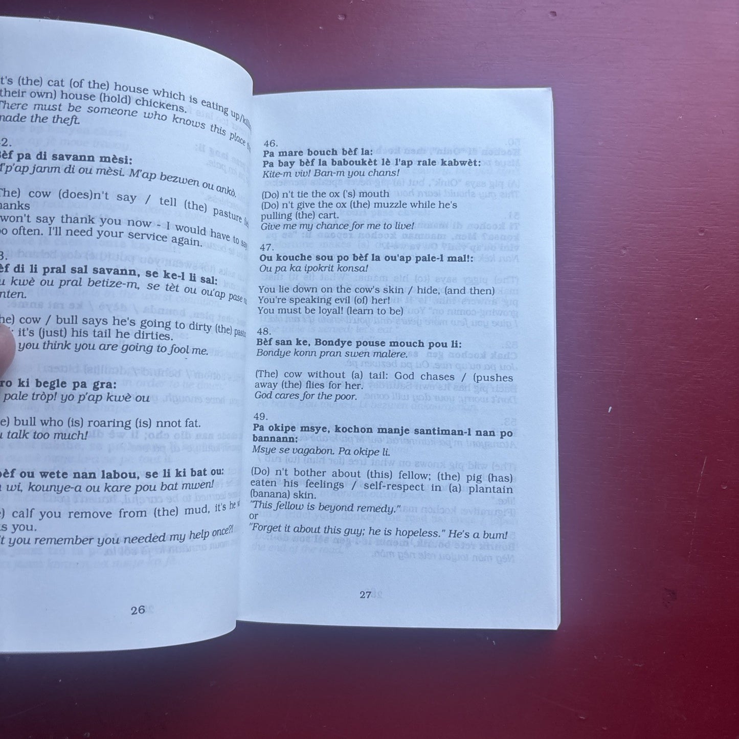999 Paròl Granmoun – Haitian Proverbs in Creole & English  Rare Small Press Book