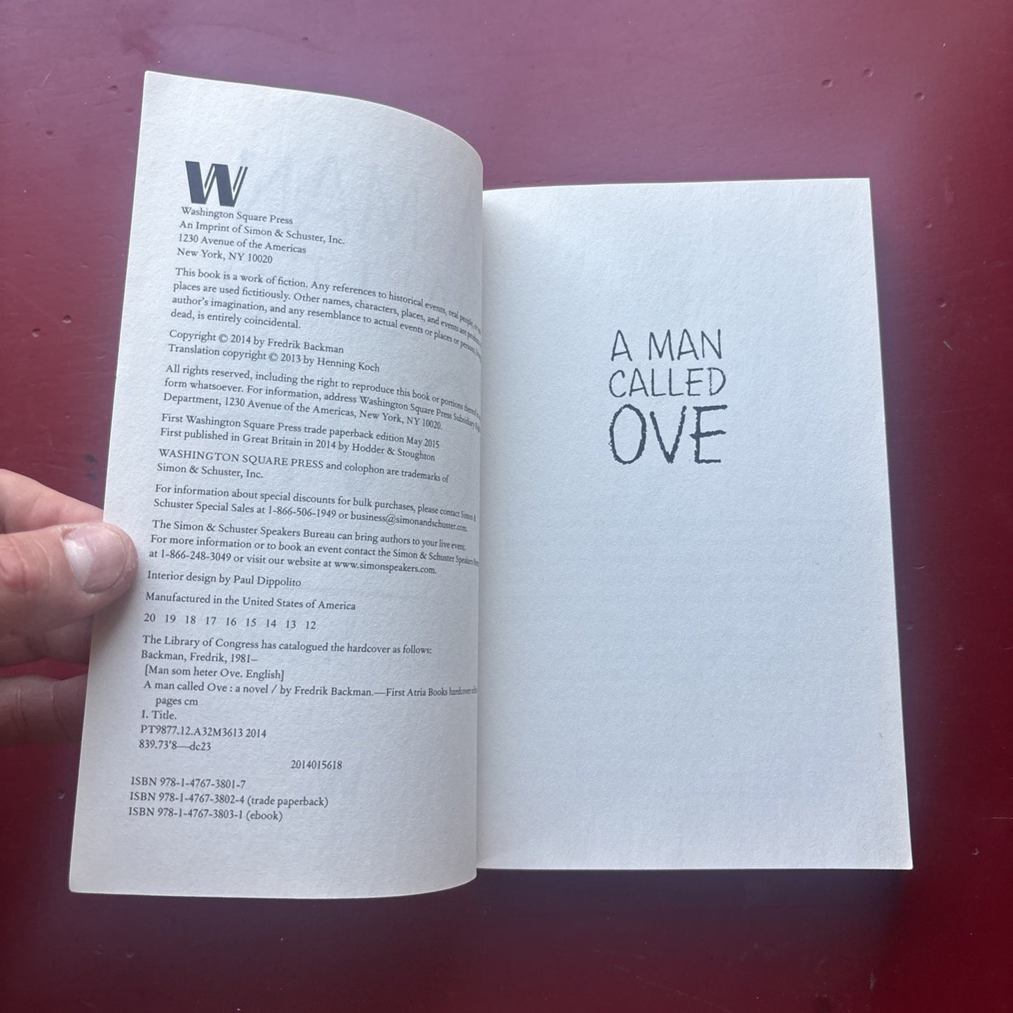 Man Called Ove : A Novel by Fredrik Backman (2015, Trade Paperback)