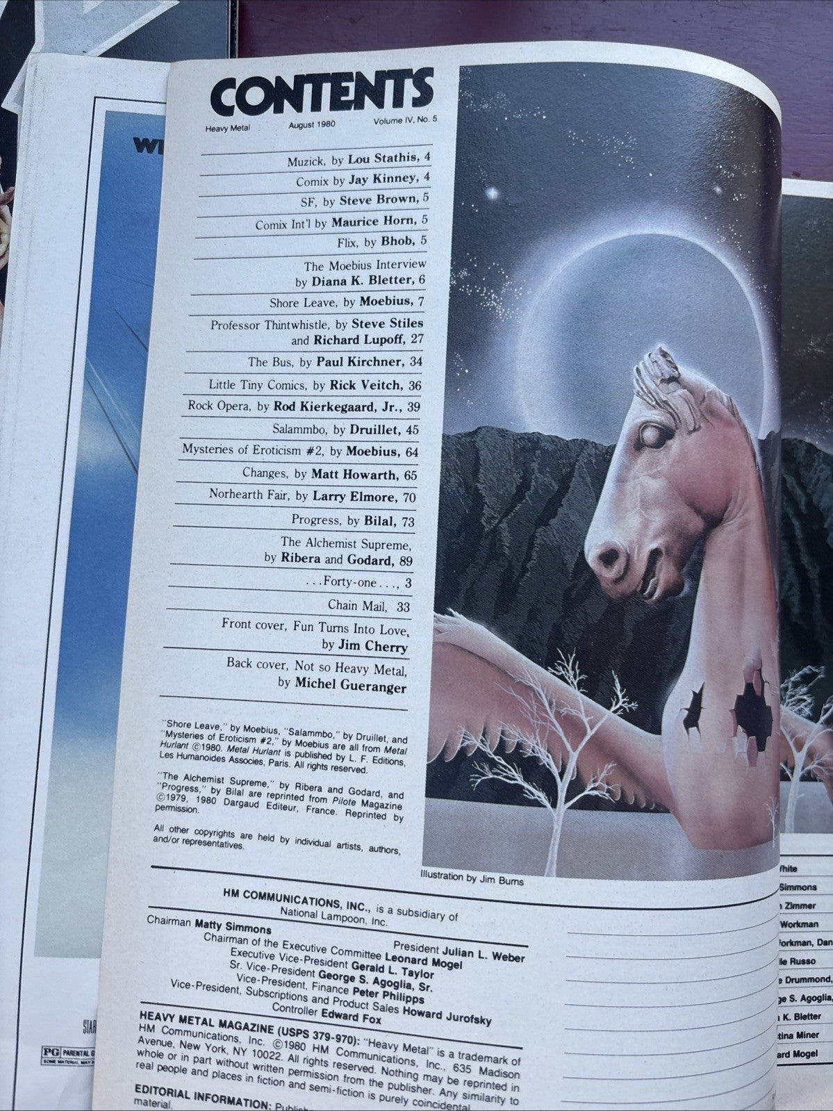 Heavy Metal Magazine (August 1980) (reduced tear in cover)