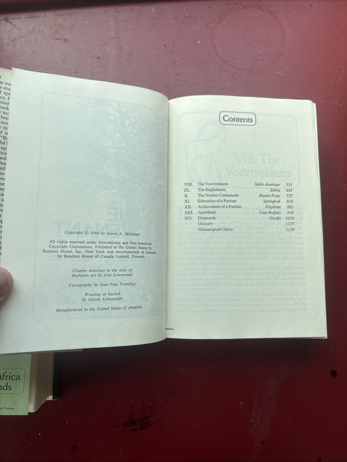 The Covenant (Volumes 1 & 2) by James A. Michener (1980, Hardcover)