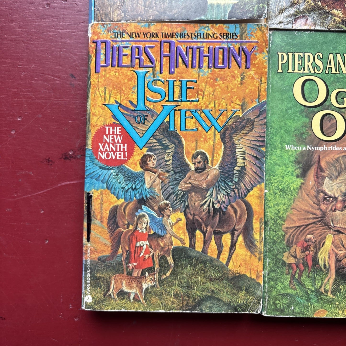 Piers Anthony Lot 4 Xanth Novel Ogre Ogre Golem Crewel Lye Isle Of View