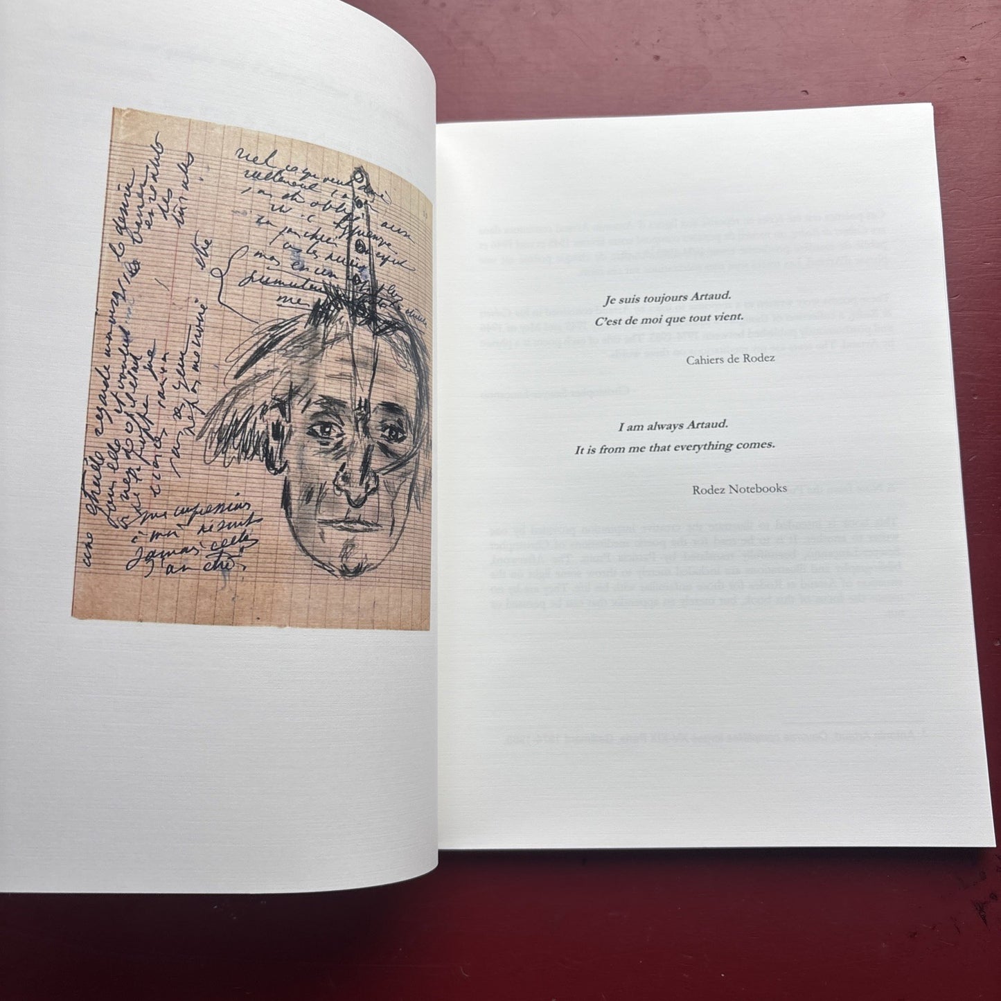 Dix Meditations Quelques Mots D’Antonin Artaud Sawyer-Laucanno ALYSCAMPS PRESS