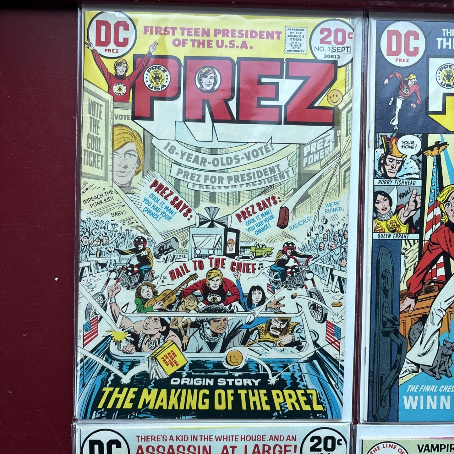 PREZ 1 2 3 4 DC 1973 Complete SET FIRST TEEN PRESIDENT  VG+ Rare