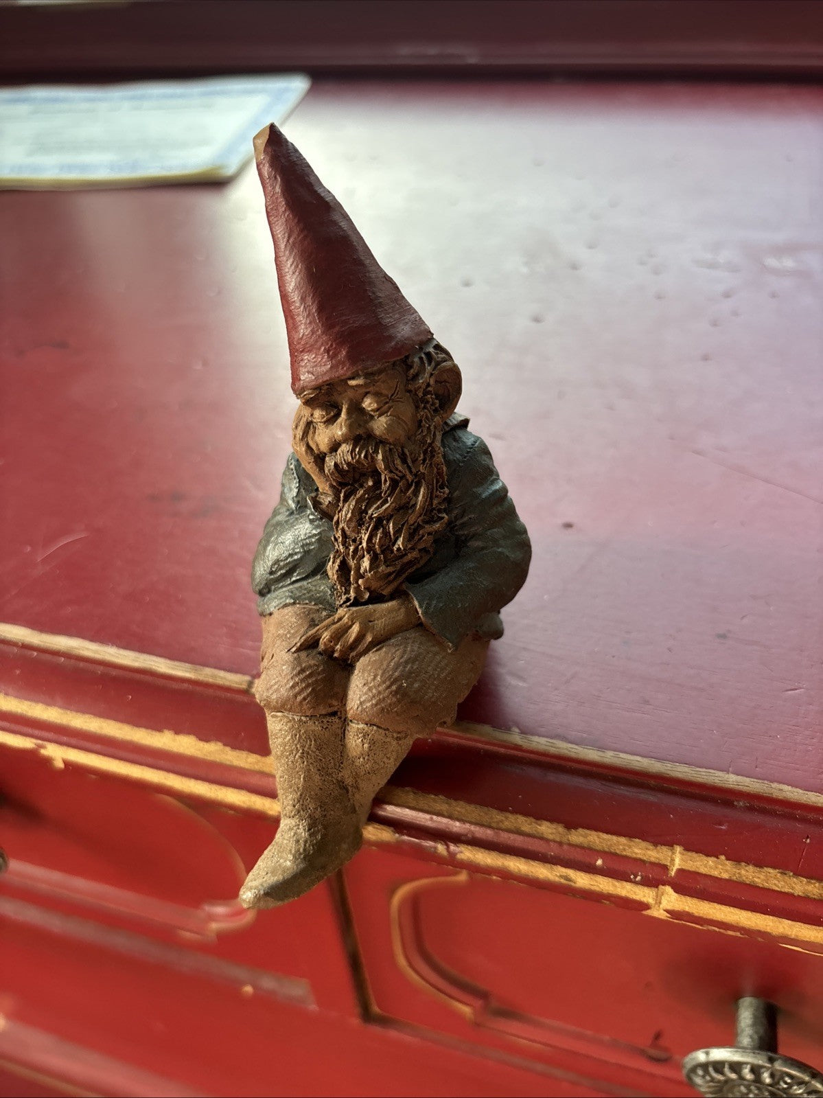 Tom Clark Gnome "Bailey" 1986 No Cert.  Hat Tip Damaged Still Cute