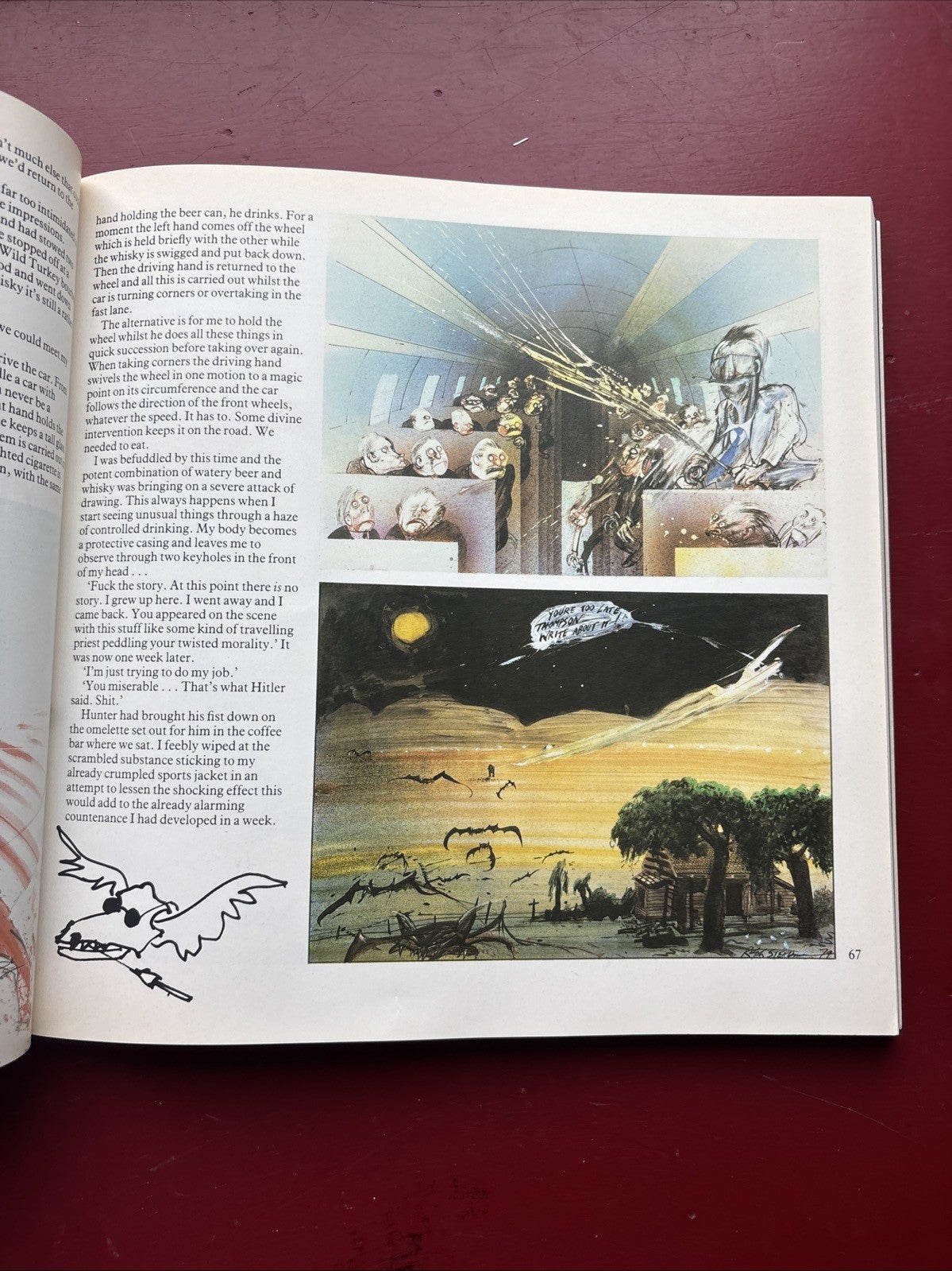 Ralph Steadman – Between the Eyes – 1984 First Edition Paperback – Gonzo Art