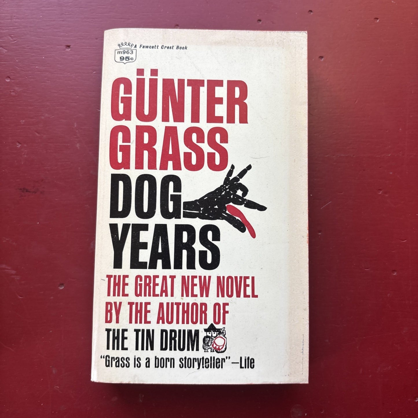 1966 "Dog Years" by Gunter Grass, Paperback Novel 1st Fawcett Crest Printing