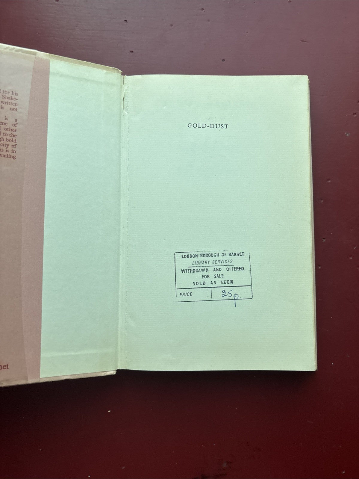 SIGNED - GOLD-DUST WITH OTHER POETRY by G. Wilson Knight - 1st UK HCDJ 1968