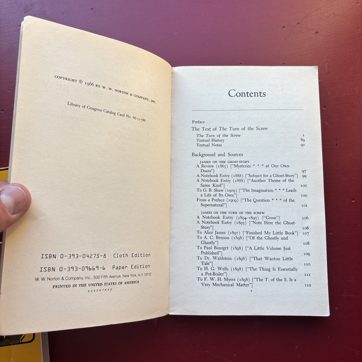 The Turn of the Screw by Henry James W.W. Norton Paperback (Lightly Annotated)