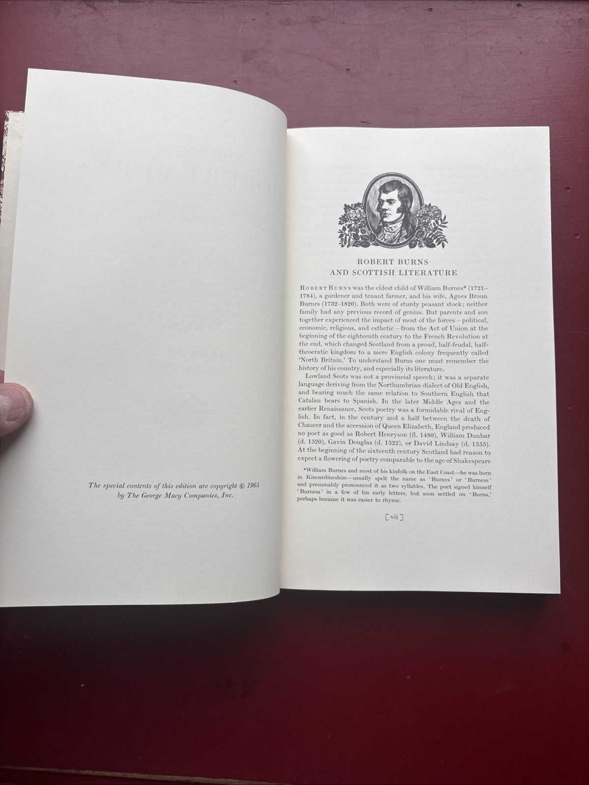 The Poems of Robert Burns, 1965. Heritage Club with Slipcase