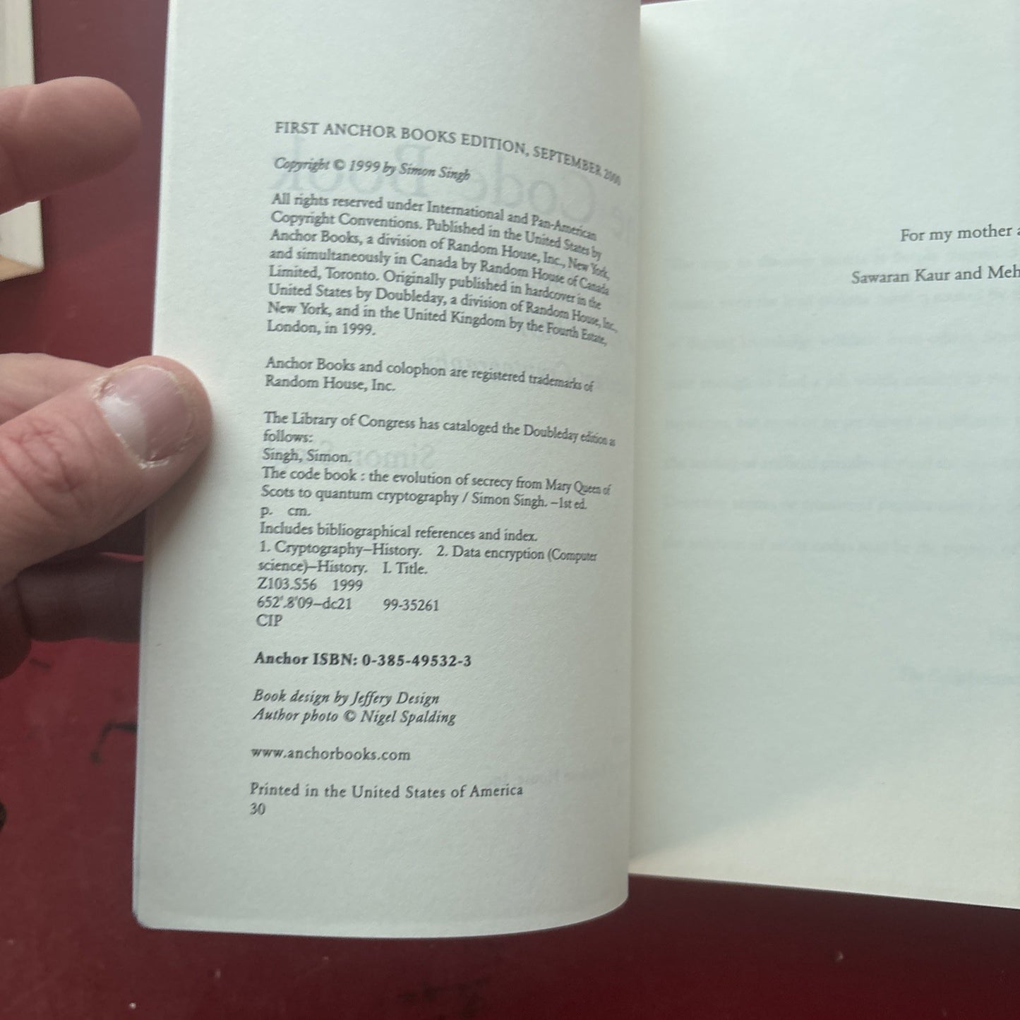 Code Book : The Science of Secrecy from Ancient Egypt to Quantum Cryptography by
