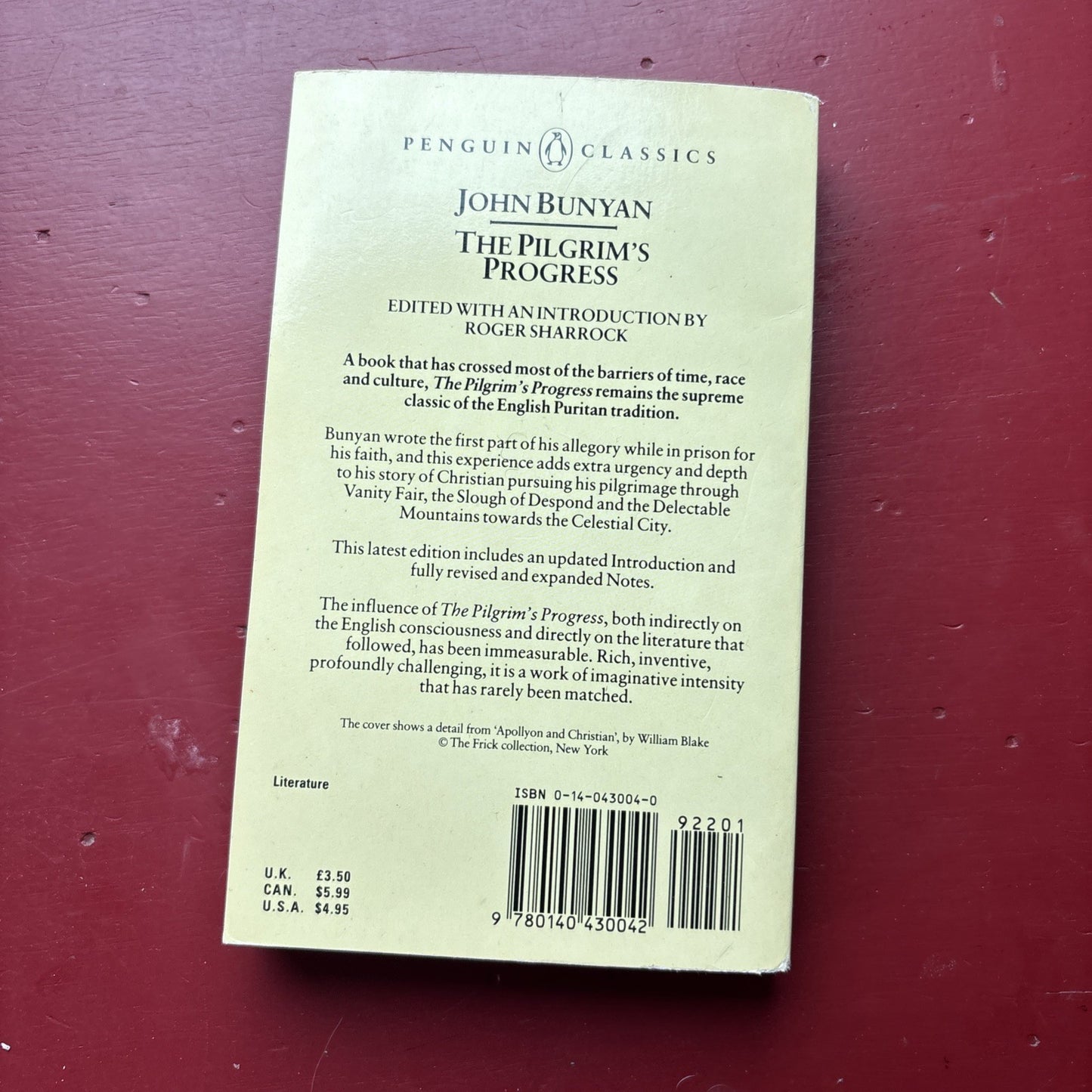 Pilgrim's Progress by John Bunyan (1965, Uk-B Format Paperback)