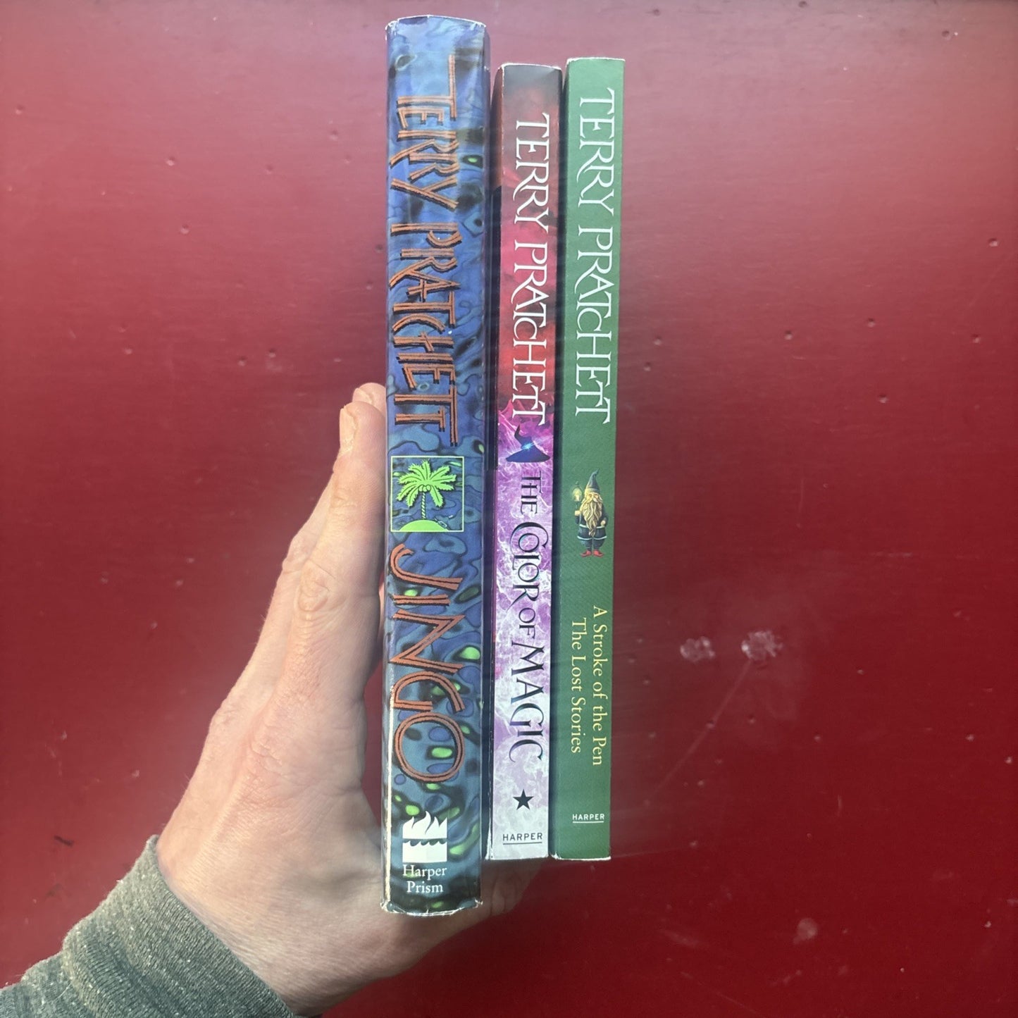 3 By Terry Pratchett: Jingo Color Of Magic & Stroke Of The Pen VG+