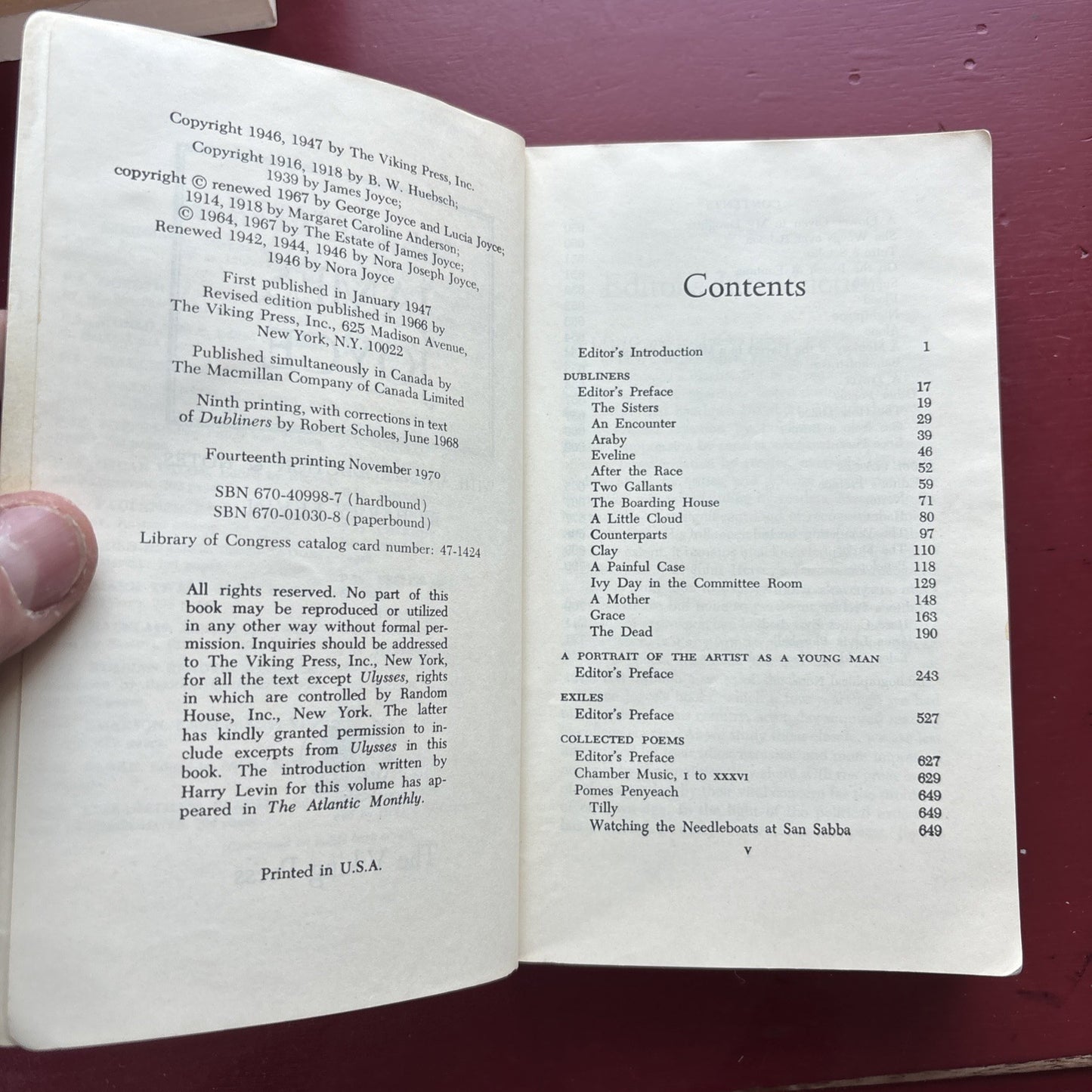 The Portable James Joyce 1978 Vintage Viking Paperback Book