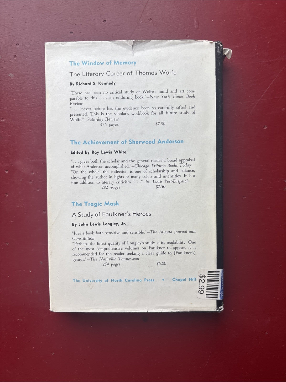 Desperate Faith Study of Bellow Salinger Mailer Baldwin and Updike Chapel 1st Ed