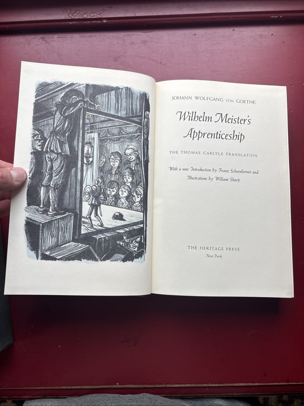 Wilhelm Meister's Apprenticeship by JW von Goethe. Heritage Press 1959